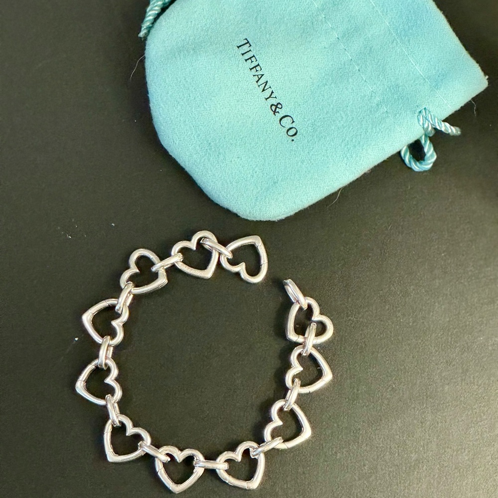 Tiffany & Co. Silver Heart Link Bracelet